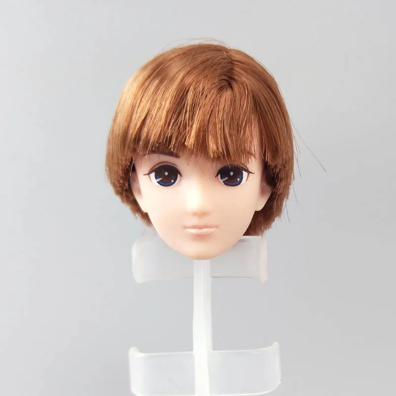 Мягкий пластик DIY 1:6 кукла голова для кукла licca головы для 1/6 BJD голова куклы с волосами Аксессуары для куклы «сделай сам» Детская игрушка подарок для девочек - Цвет: head 5