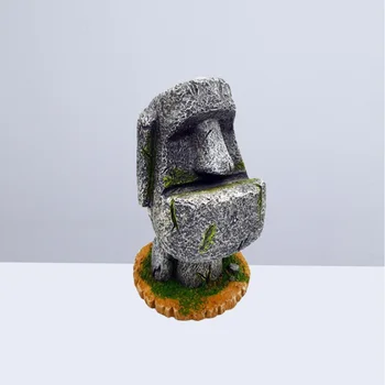 

Easter Island Statues Pen Holder Resin Creative Desktop Storage Box Containers