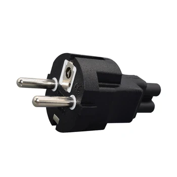 

EU 4.8MM　Mains Power Cable plug adapter EU PLug to IEC320 C5 Clover Leaf adapter plug