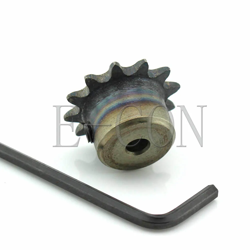 1 PCS 04C 13 Teeth Sprocket Bore 8mm Metal Pilot Motor Gear Roller Chain Drive 25H 13T 2" for Motorcycle Timing Chain DIY
