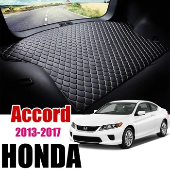 

Leather Car Trunk Mat Interior Decoration Auto Carpet Tail Cargo Liner For Honda Accord 2013-2017 Trunk Boot Mat Rear Liners Pad