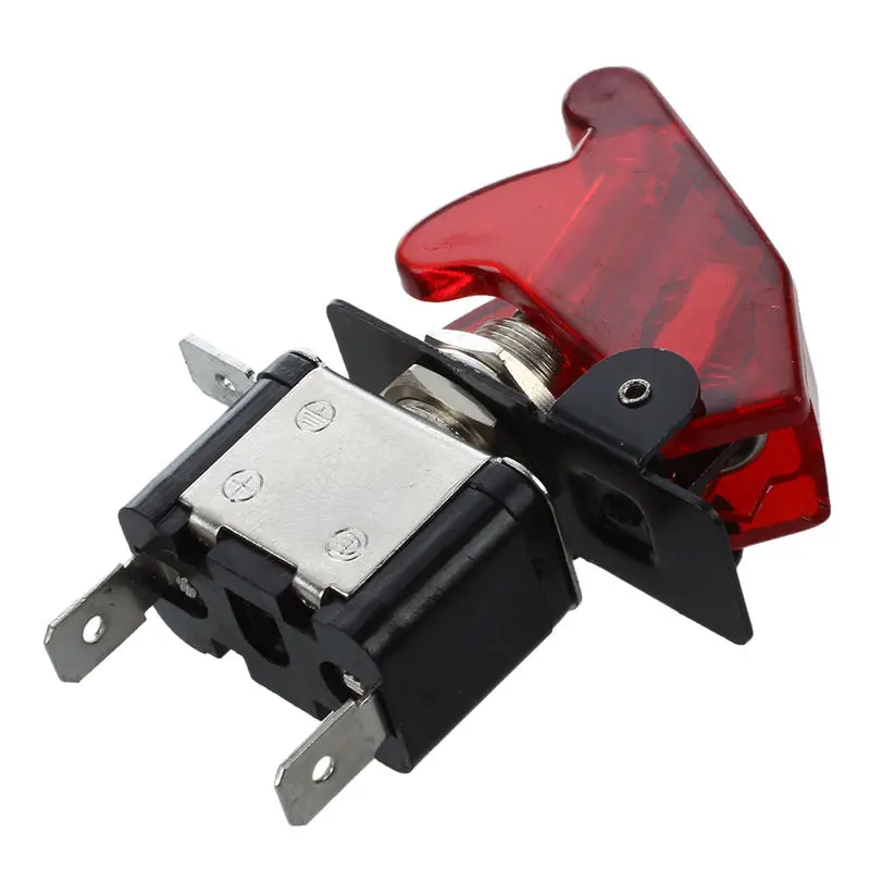 Топ-DC 12V On Off гоночный автомобиль с подсветкой тумблер+ красная крышка