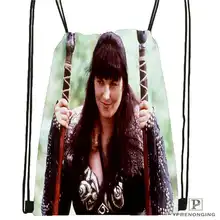 Пользовательские Xena-большой размер-воин походная сумка на шнурке милый рюкзак для детей(черная спинка) 31x40 см#180611-01-32