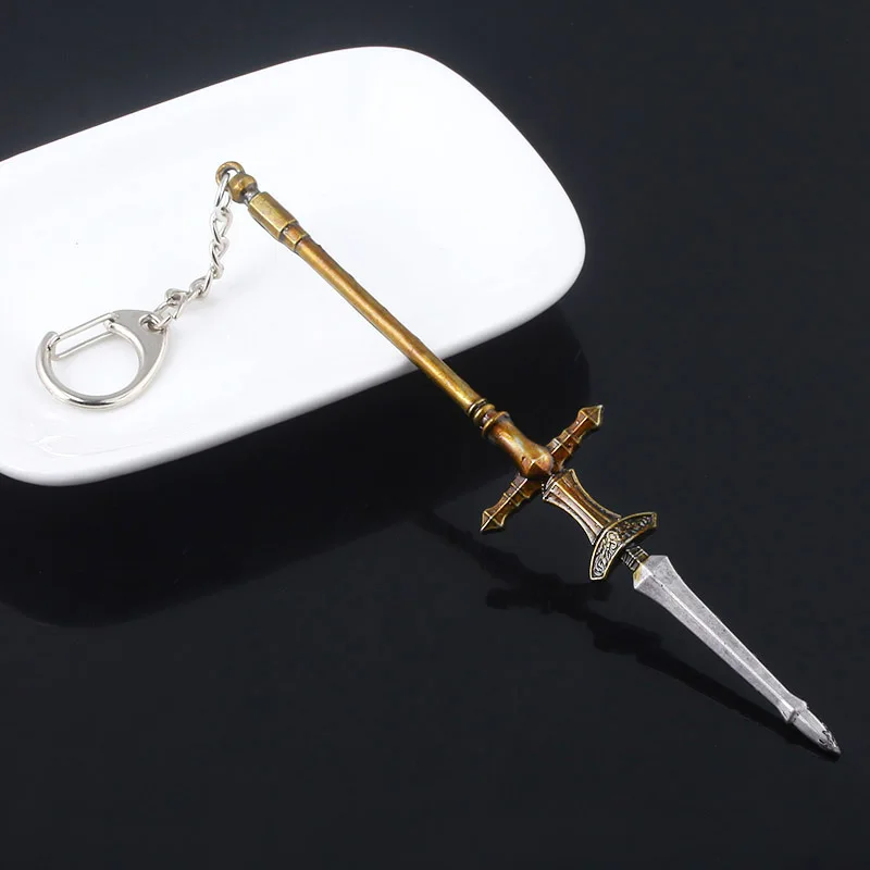 Blue Игра Dark Souls 3 черный рыцарь брелок в виде меча Solaire Of Astora брелок-подвеска menJewelry - Цвет: Blue