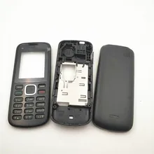 Obudowa etui do telefonu Nokia C1-02 C102 pełna obudowa telefonu komórkowego pokrywa baterii rama drzwi z angielską klawiaturą tanie i dobre opinie CN (pochodzenie) Plastikowe For Nokia C1-02 Full Housing+Logo Black