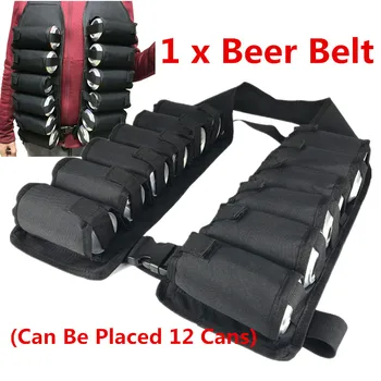 

Beer Storage Belt 600D Oxford Creative 12 Pocket Waist Belt Drink Storage Strap Climbing Supplies for Mountaineering Travel