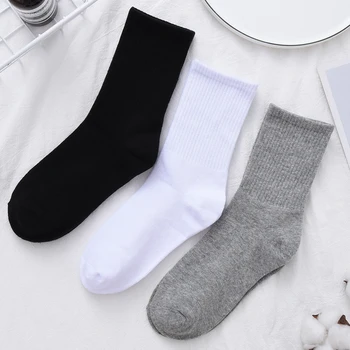 

Unisex Men Women's Socks Korean Harajuku Vintage Streetwear Socks White Black Woman Casual Breathable Fashion White Women Socks