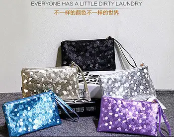 

Fashion Ladies Women Sparkling Clutch Dazzling Sequins Glitter Handbag Blingbling Evening Purse Bag New