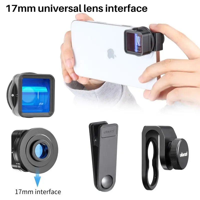 Ulanzi Anamorphic Lens for iPhone 13 12 11 Pro Max X 1.55X Wide Screen Video Widescreen Slr Movie Videomaker Filmmaker Lens