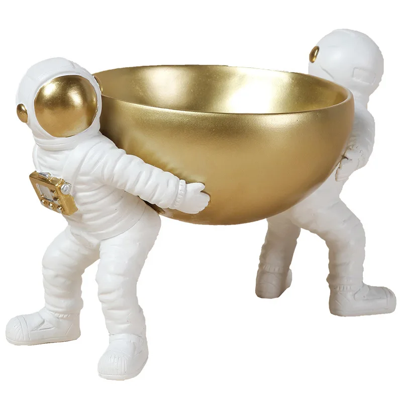 

Creative Astronaut Practical Storage Bowl Decoration Home Eco-friendly Resin Figurine Living Room Hallway Brief Arts Ornaments