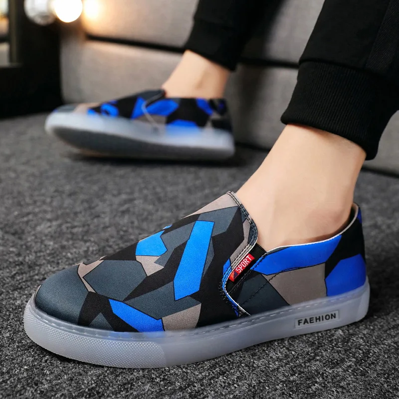 

2019 Summer New Style Versatile Men Sports Casual Trend Mesh Breathable Canvas Running Shoes Camouflage