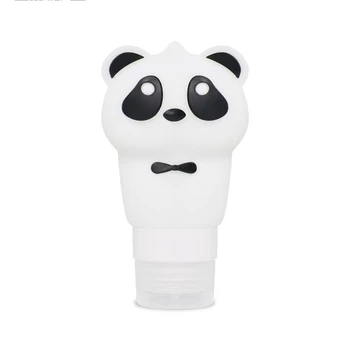 

2Pcs Bamboo Panda Silicone Empty Bottles Set Refillable Squeeze Containers Tube 875C