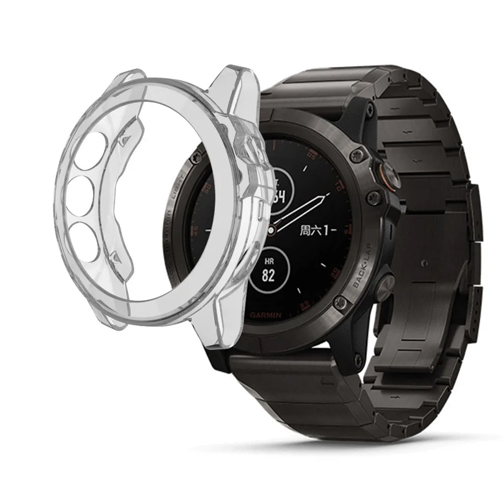 Мягкий ультра-тонкий прозрачный ТПУ защитный чехол для Garmin Fenix 5/5 Plus Невидимый Магнитный чехол#20 - Цвет: C