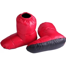 Мягкие высокие защитные теплые ботиночки; носки; Сезон Зима; практичная Уличная обувь на утином пуху; утолщенные домашние тапочки-палатки