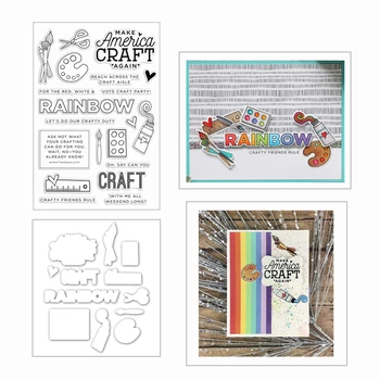 

2020 New 3D Painting Craft Metal Cutting Dies and Clear Stamps Scrapbooking For Paper Making Embossing Frame Card Craft Sets