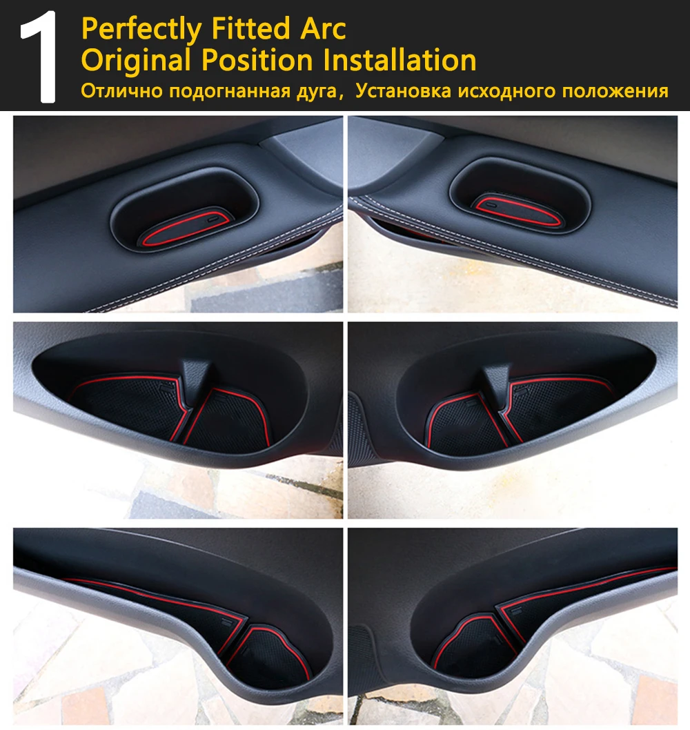 Противоскользящие резиновые чашки подушки Салонные подложки для VW Golf 7 MK7 Volkswagen 2013~ аксессуары наклейки для автомобиля