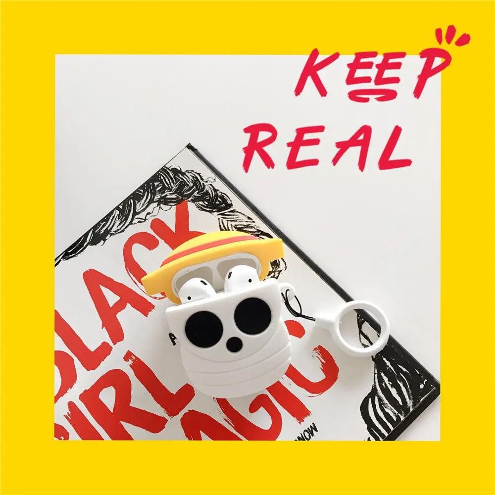 Забавный 3D мультяшный цельный пиратский силиконовый мягкий чехол для Apple, новинка Airpods 1/2, чехол, беспроводные Bluetooth наушники, анти-капля, чехол