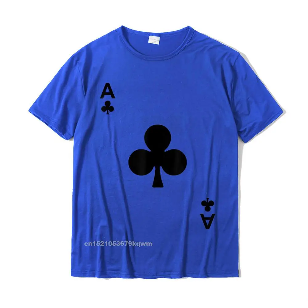 Simple Style 3D Printed Men's T Shirt New Design Summer/Autumn Short Sleeve Round Neck 100% Cotton Tops Tees Gift Tee-Shirt Ace of Clubs Tshirt Blackjack Cards Poker 21 A Tee shirt__3449 blue
