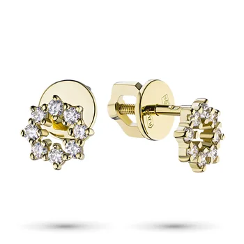 

Pusety of yellow gold with diamond e0301ps05182800