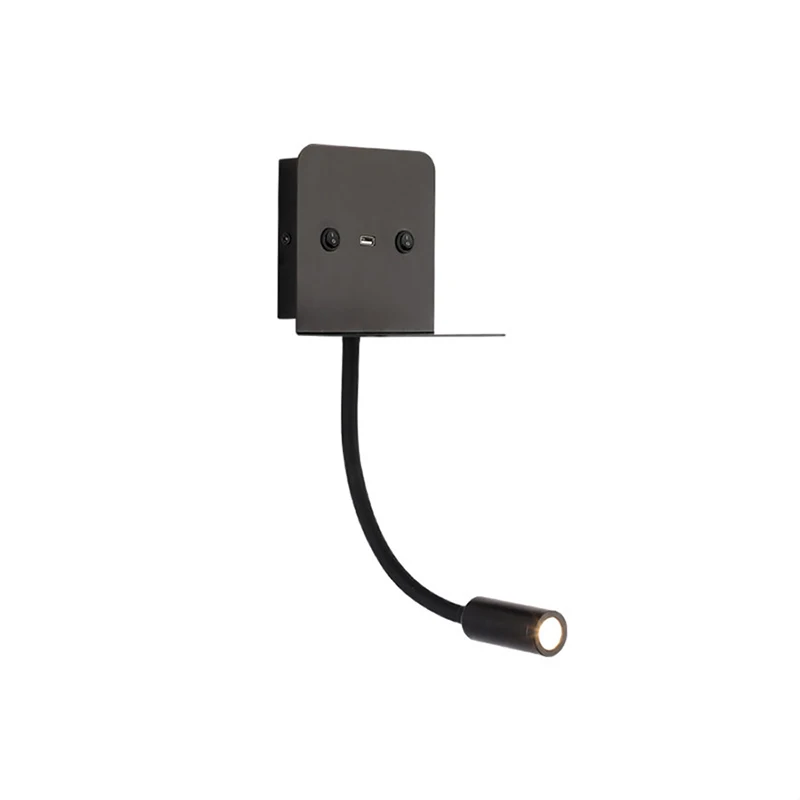 Современная светодиодная настенная лампа с USB зарядкой прикроватный светильник