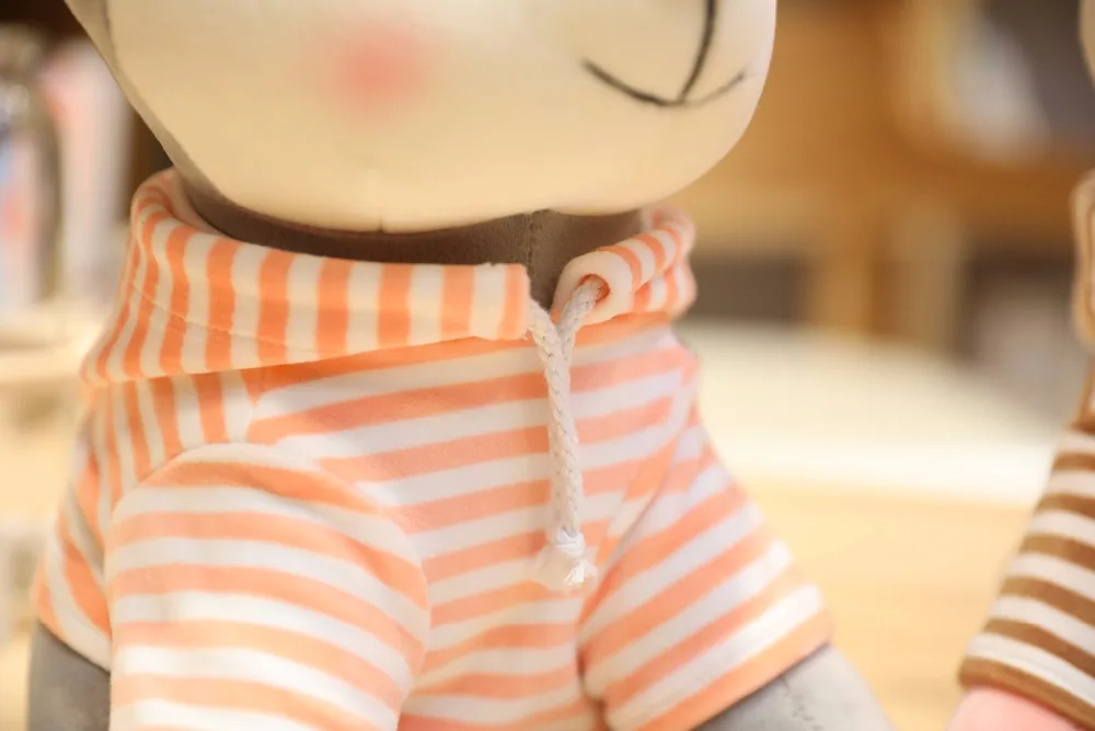 Sweet Mouse in Hoodile Cartoon Animal Rat Stuffed Kid Girl Birthday Home Decoration Doll Toy Kids Gift