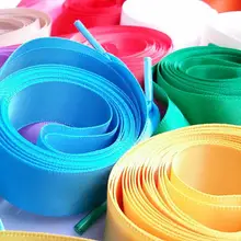 1 пара 120 см шнурки плоская популярная спортивная обувь со шнуровкой унисекс широкие глянцевые конфеты цвет шелковые ленты шнурки для кроссовок ремешок для обуви