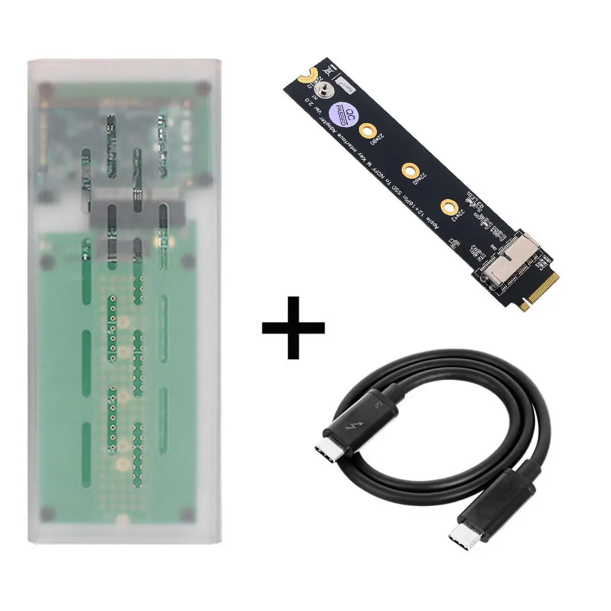 

Thunderbolt 3 to SSD Converter PCI-E NGFF M-key NVME AHCI SSD Convert Case Cartridge for Mac book 2013-2017