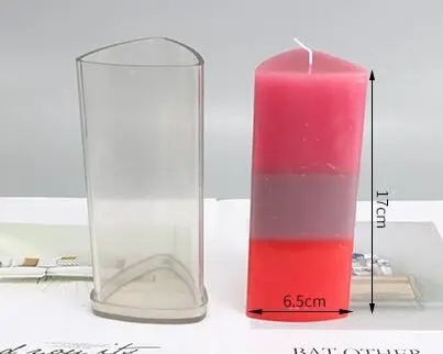 candle mold3 DIY треугольная Свеча-конус плесень большой размер выдалбливают или твердые свечи формы Руководство Милый Кандель делая прессформы lz38 - Цвет: candle mold3