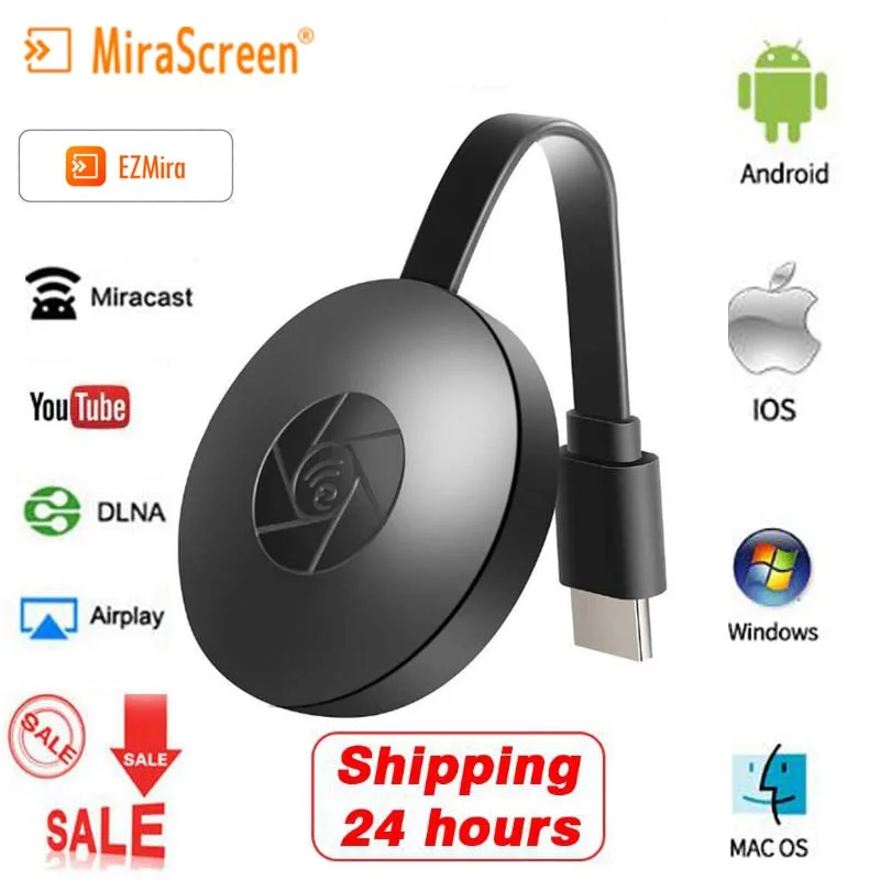 EzMira 2 4G 1080P беспроводной HDMI Wifi Дисплей приемник зеркальный экран Miracast Airplay медиа