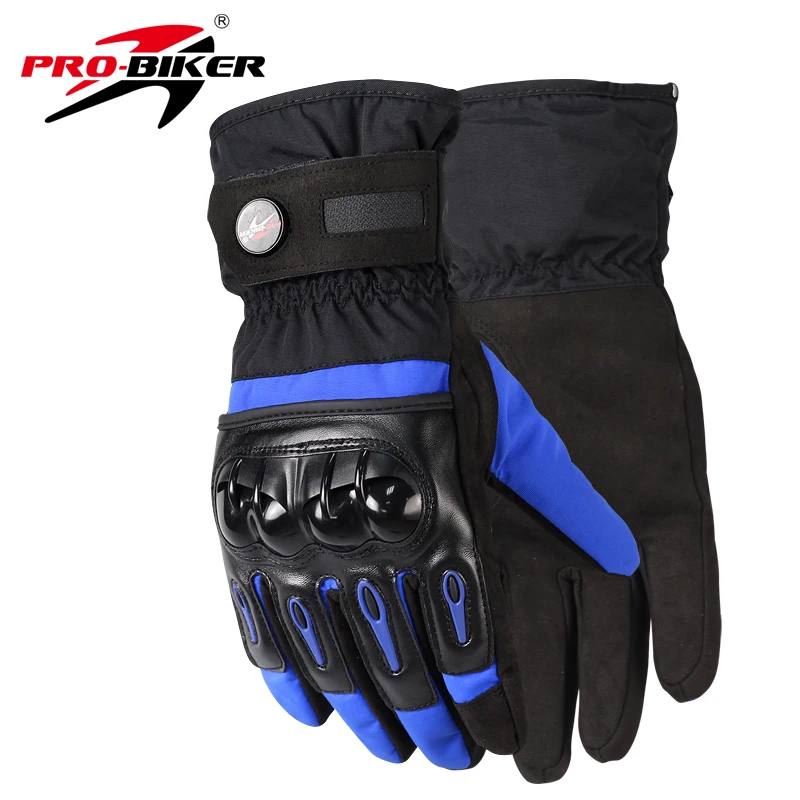 PRO-BIKER moto rcycle перчатки водонепроницаемый ветрозащитный зимний теплый Guantes moto Luvas сенсорный экран moto siklet Eldiveni защитный - Цвет: MTV-08 Blue