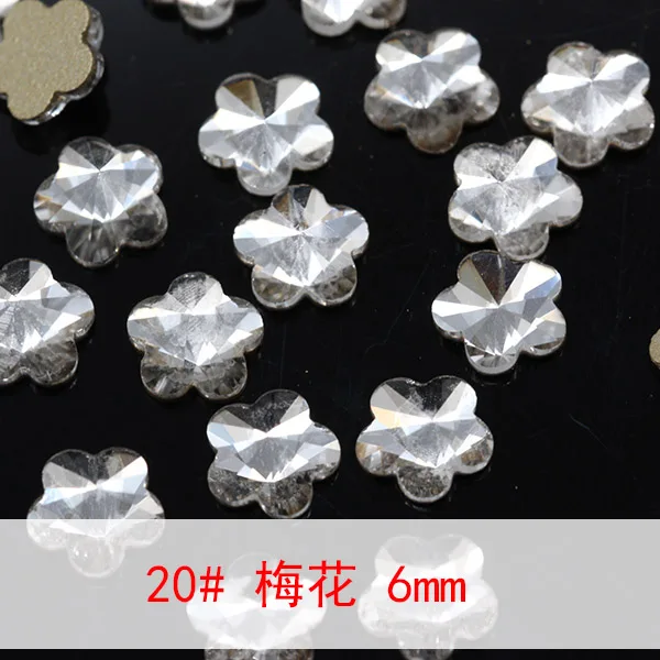 No20 6mm Ааааа класс 99% аналогичный Swa 20 шт Кристалл flatback не-горячей фиксации крошечные Стразы для украшения ногтей камни мульти форма link1 No29 - Цвет: No20 6mm