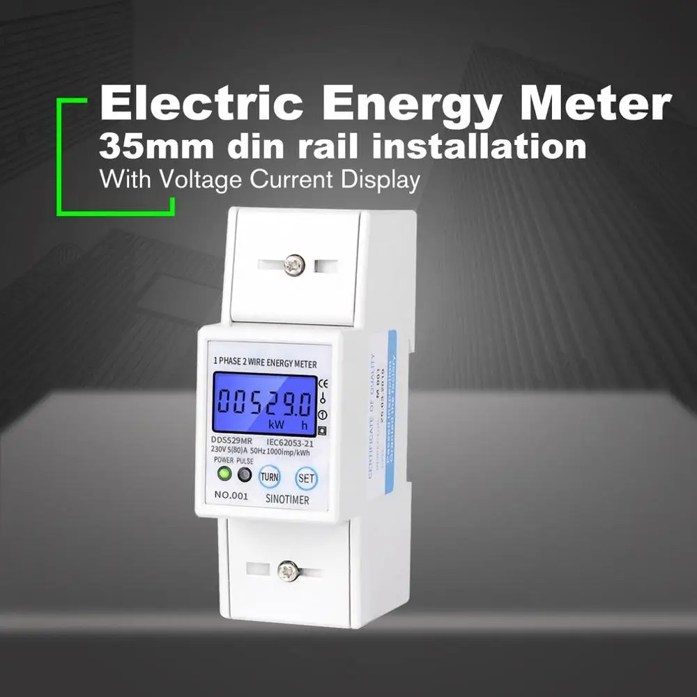 RS485 AC 230V 5-80A Высокоточный Измеритель электрической энергии цифровой измеритель потребления электроэнергии с дисплеем напряжения тока