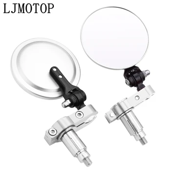 

Universal Motorcycle Mirrors 3 Inch Round Folding Bar End Side Mirror for Honda forza 300 CB400SF CBR650R CB650R CB125R CBR900RR