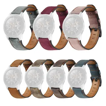 

Top Layer Leather Wristband Replacement Watchband Smart Bracelet Strap For Samsung Galaxy Watch 46mm/ Gear S3 Classic/ Frontier