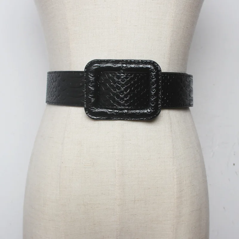 High Quality Female Pu Leather Snake Waist Belt Women Hot Designer Belts for Women's Dress Cinto Feminino ML122