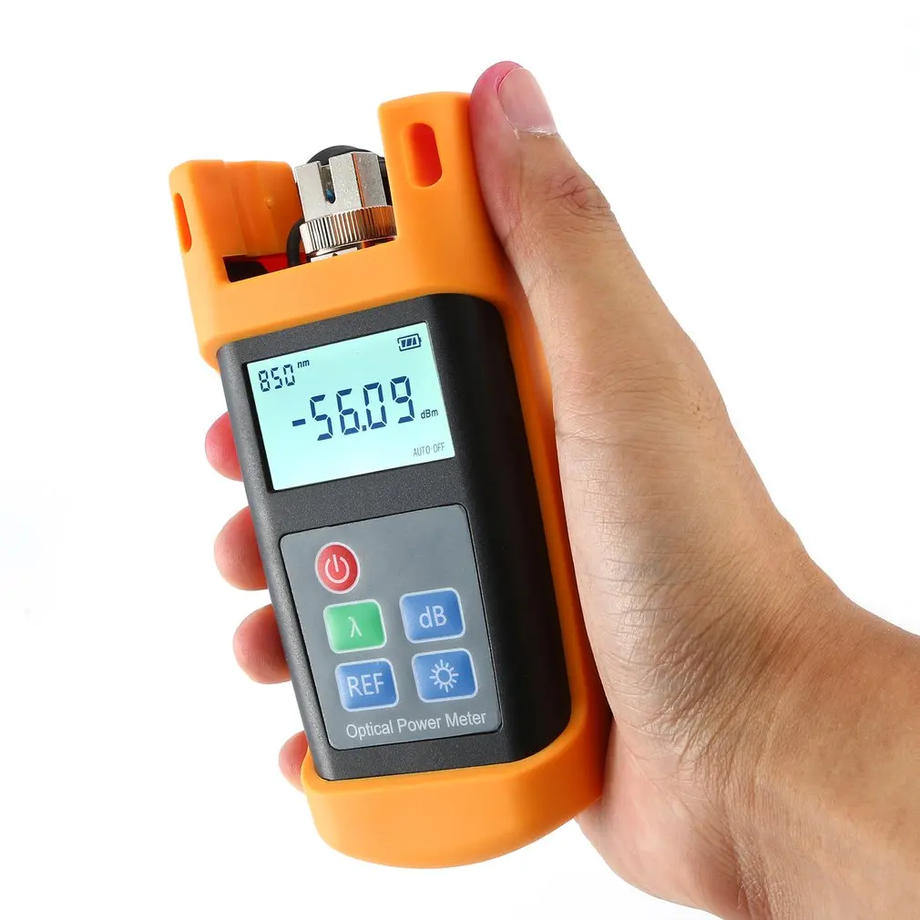Optical Power Meter-70~+10 Fiber Optic Cable Tester Automatic shutdown For SC CATV Test dBm/ dB/ uW