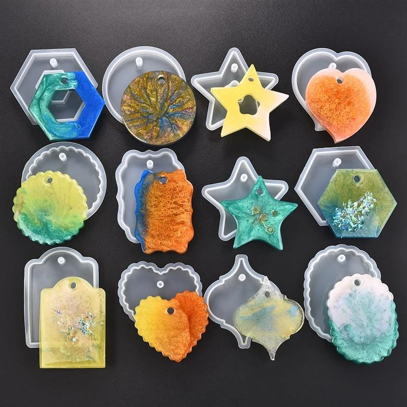 Pendant Keychain Clay Mold Silicone Mould Jewelry Making Tool Epoxy Resin Mold Pendant Keychain Clay Mold Silicone Mould Jewelry Making Tool Epoxy Resin Mold