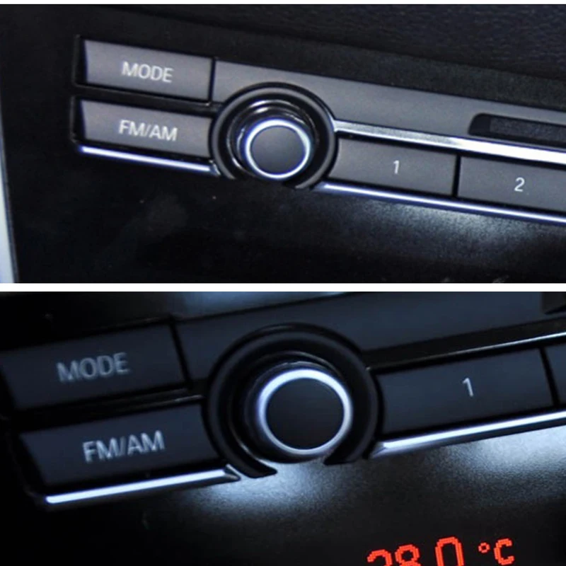 Для BWM 5 7 серии F10 F02 1 шт. ABS автомобильный переключатель громкости CD плеер переключатель кнопка Крышка отделка запасной чехол авто аксессуары