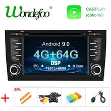 4G 64G DSP ips Android 9,0 2 DIN автомагнитола для AUDI A6 RS6 1997-2004 S6 1997 навигационный экран Мультимедиа gps рекордер стерео ПК