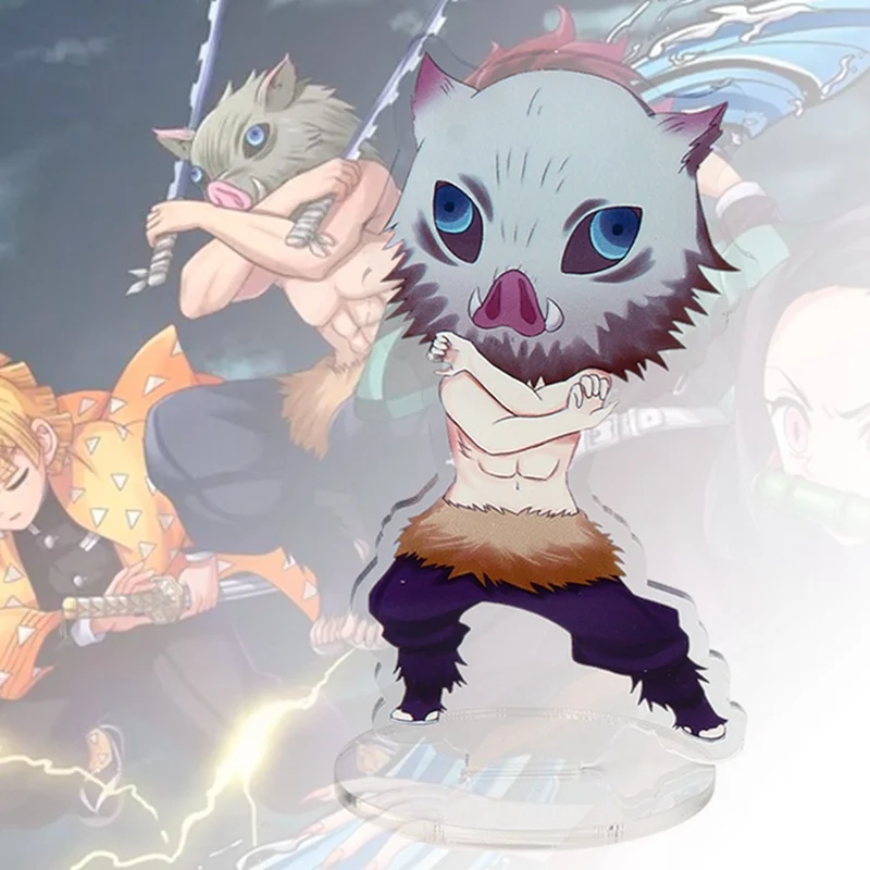 Японское аниме Demon Slayer: Kimetsu No Yaiba Kamado Tanjirou Kamado Nezuko Косплей фигурка на акриловой подставке модель Настольный Декор Игрушка Подарки