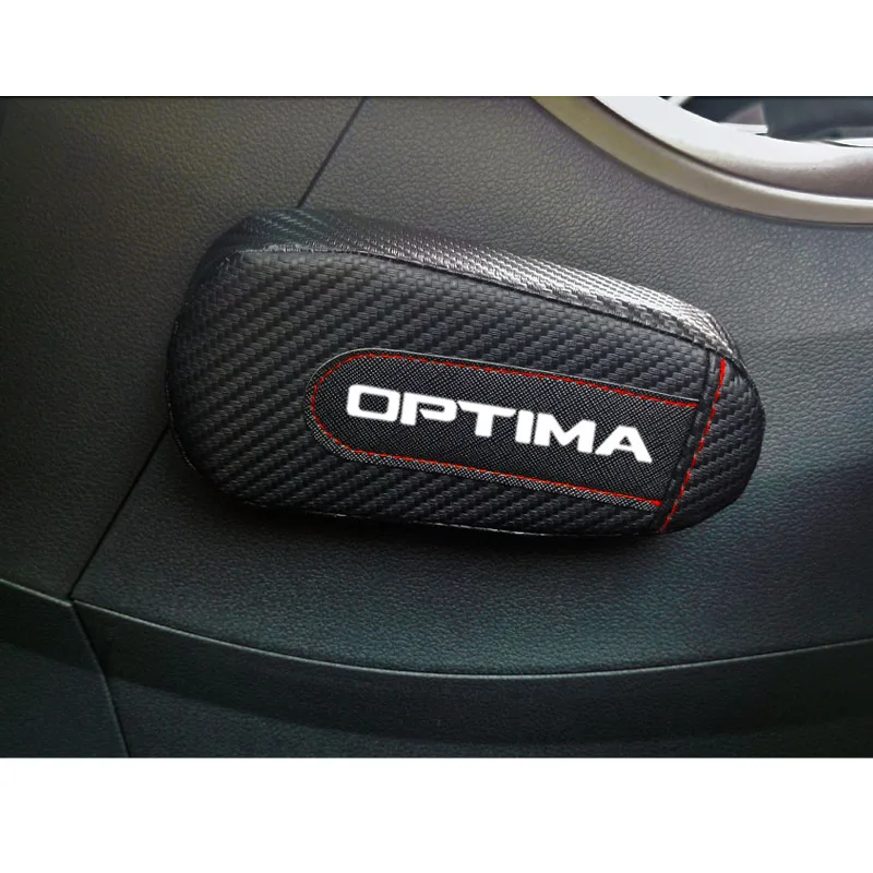 Автомобильный Стайлинг для Kia Optima, 1 шт., углеродное волокно, кожа, подушка для ног, наколенник, подлокотник, Накладка для интерьера, автомобильные аксессуары