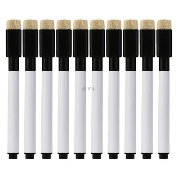 

10 Pcs Magnetic Whiteboard Pen Erasable Marker Office School Stationery Supplies newest