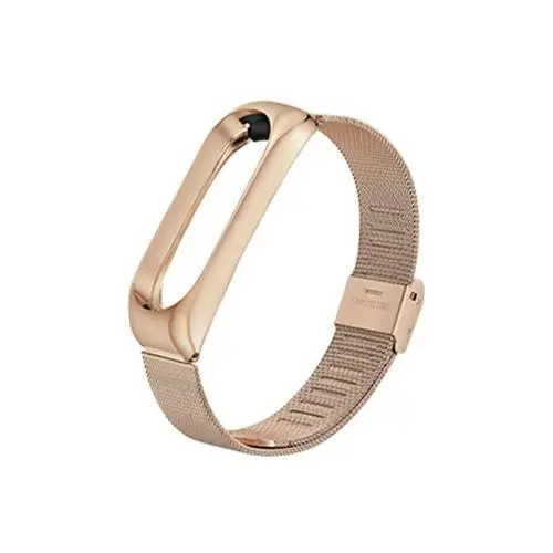 gold universal 6 цветов наручный ремешок mi band 3 Браслет Смарт-часы mi Band 3 металлический браслет из нержавеющей стали для Xiao mi Band 3 ремешок для mi 3 - Цвет: gold universal