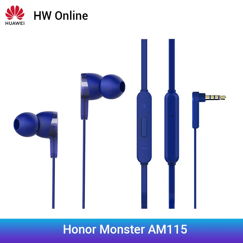 

Original Honor Earphone AM15 3.5mm In-Ear with Remote and Microphone Wire Control 1.2m For Honor 8X Honor 10 Lite