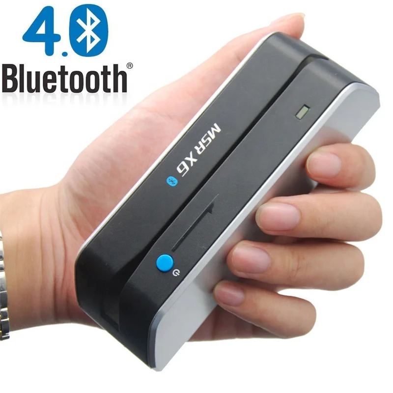 

Mobile payment tickets badges magnetic credit card reader writer bluetooth skimmer