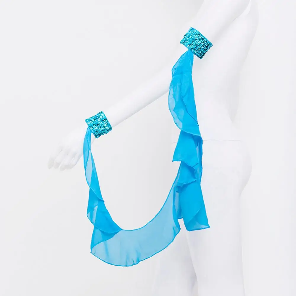 Женские аксессуары для танца живота, аксессуар для костюма, 1 шт., нарукавники на запястье, регулируемый шифоновый рукав, нарукавники 3151 Женские аксессуары для танца живота, аксессуар для костюма, 1 шт., нарукавники на запястье, регулируемый шифоновый рукав, нарукавники 3151