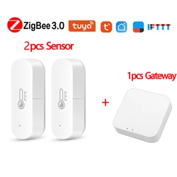 Tuya ZigBee – capteur d'humidité et de température d'intérieur, hygromètre, détecteur de thermomètre, télécommande intelligente, pour Alexa Google Home 