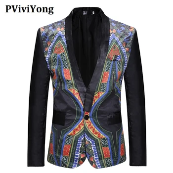 

PViviYong brand 2020 Koera high quality men's top suit jacket personality party slim fit suit men blazer 78229