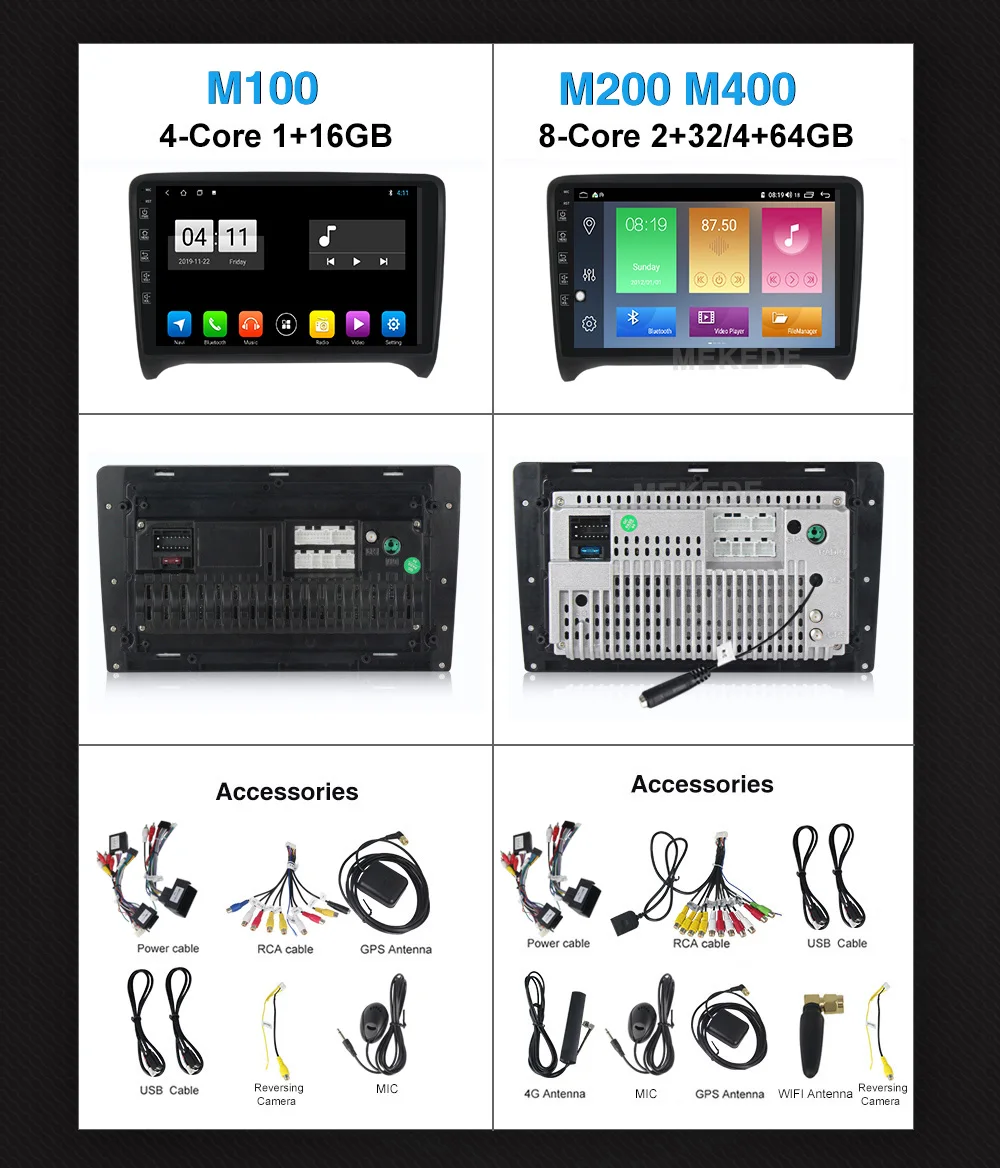 MEKEDE Android 10,0 автомобильный мультимедийный плеер для Audi TT MK2 8J 2006 2007 2008 2009 2010 2011 2012 радио встроено, carplay