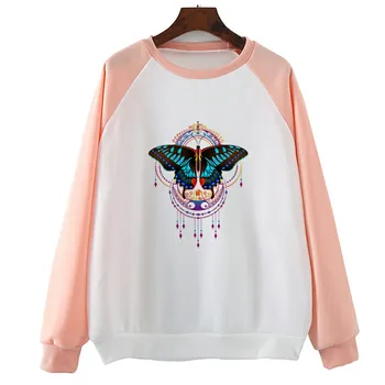 

Magic Colorful Butterfly Soft Autumn Spring Women Hoody Casual Print Sweatshirts Women Long Sleeve Hoodies